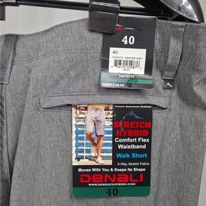 Denali Golf Shorts‎ Men's Size 40 Gray Performance Stretch Casual Flat Front NWT